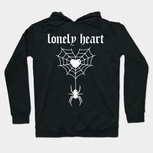 Lonely heart into web (white) Hoodie